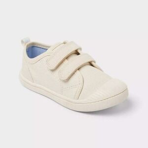 Cat & Jack Cream Canvas Kids Sneakers with Velcro